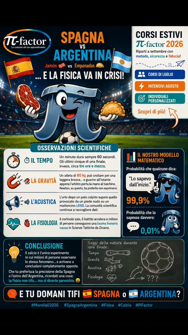 Finale di calcio tra Spagna e Argentina come esempio di fisica applicata allo sport