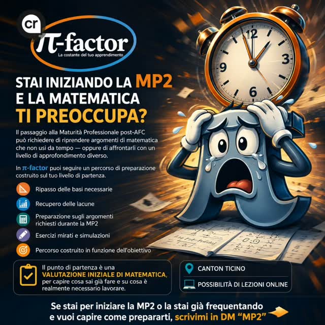 Studente che prepara matematica per la Maturità Professionale MP2
