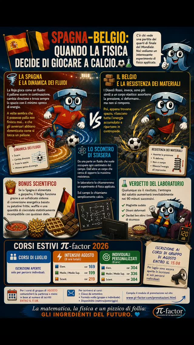 Partita Spagna-Belgio usata come esempio per spiegare forze, velocità e fisica del calcio